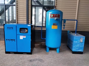 屯溪區(qū)37KW螺桿變頻空壓機(jī)安裝現(xiàn)場(chǎng)